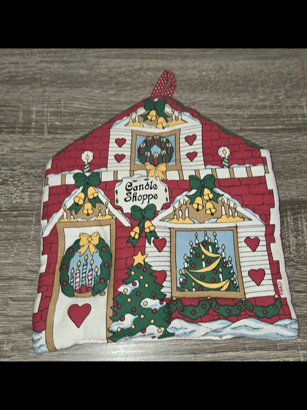 Vintage Christmas Potholder Holders Candle Shoppe 10